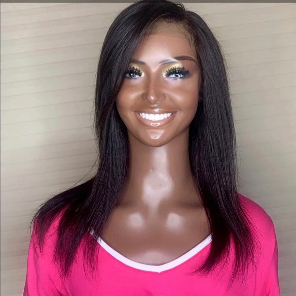New 16inch “Everyday” Straight 100% Unprocessed Human Hair Lace Closure Unit